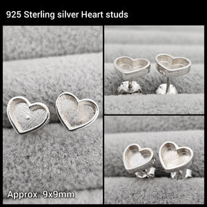Plain heart earrings